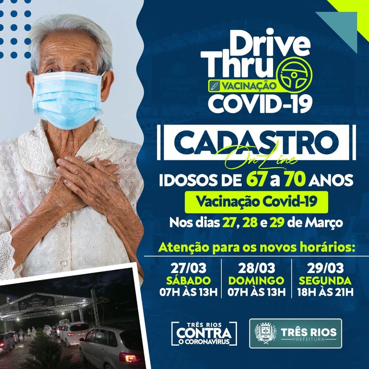 Covid-19: Prefeitura abre cadastro para imunização de idosos entre 67 e 70 anos