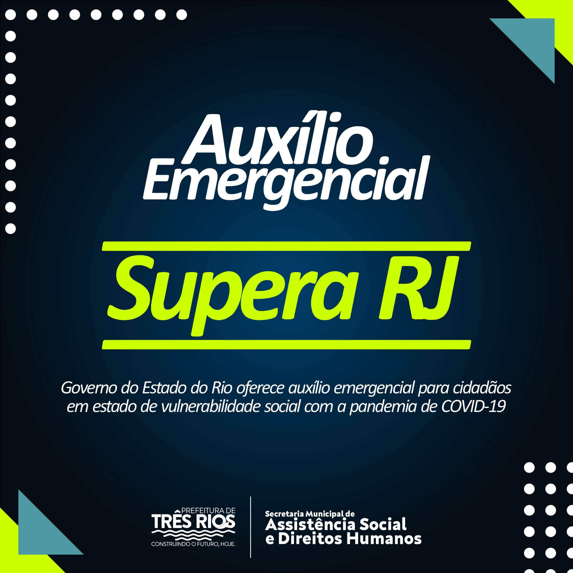 Governo do estado do Rio oferece auxílio emergencial para cidadãos em estado de vulnerabilidade social com a pandemia de COVID-19