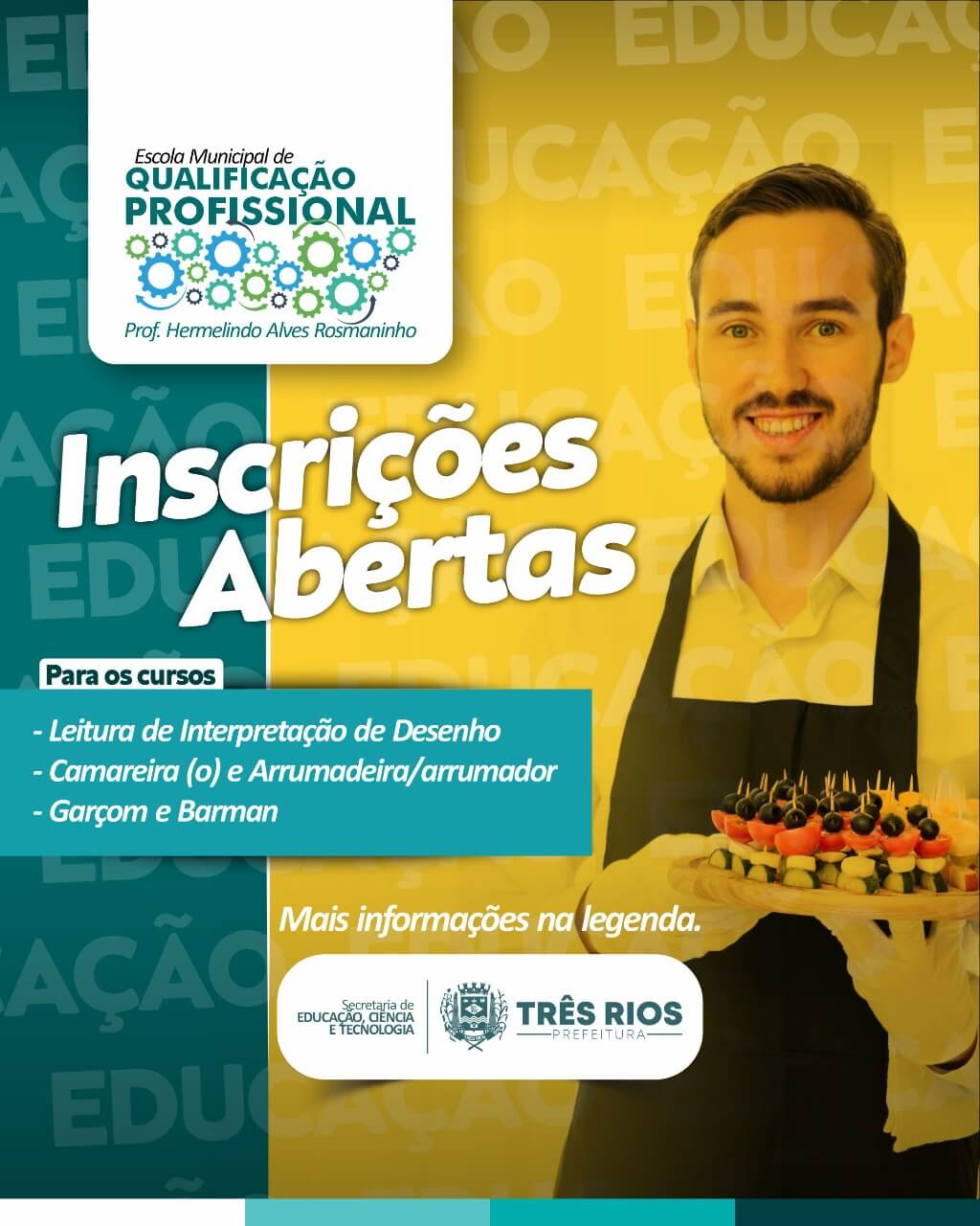 Escola de qualificação profissional Hermelindo Rosmaninho abre inscrições para cursos em Três Rios e Bemposta