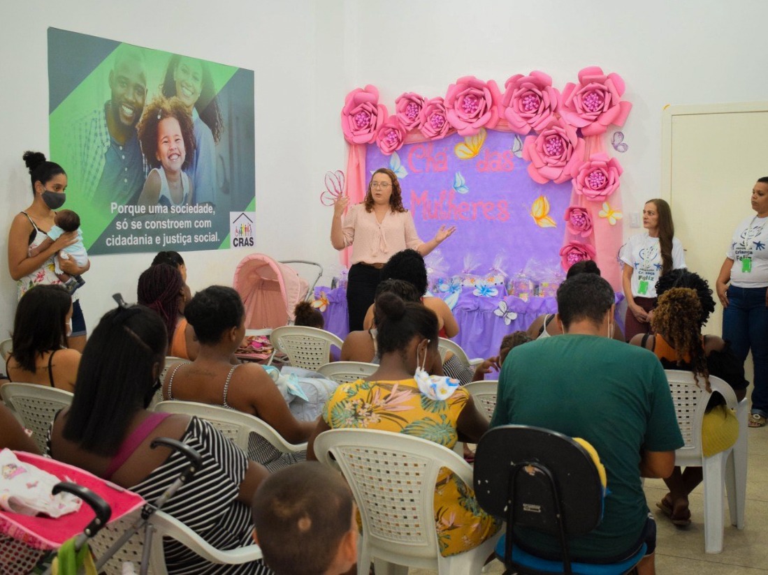 Secretaria de Assistência Social promove Chá de Mulheres para usuárias do Programa Criança Feliz