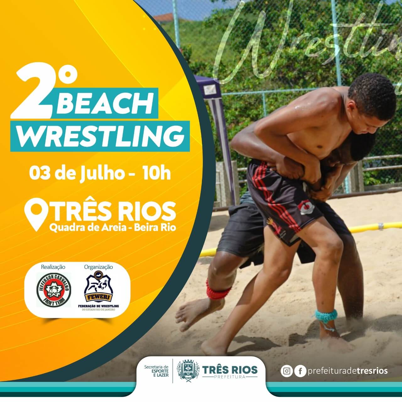 Secretaria de Esporte e Lazer realiza 2ª edição do Open Beach Wrestling na Beira-Rio