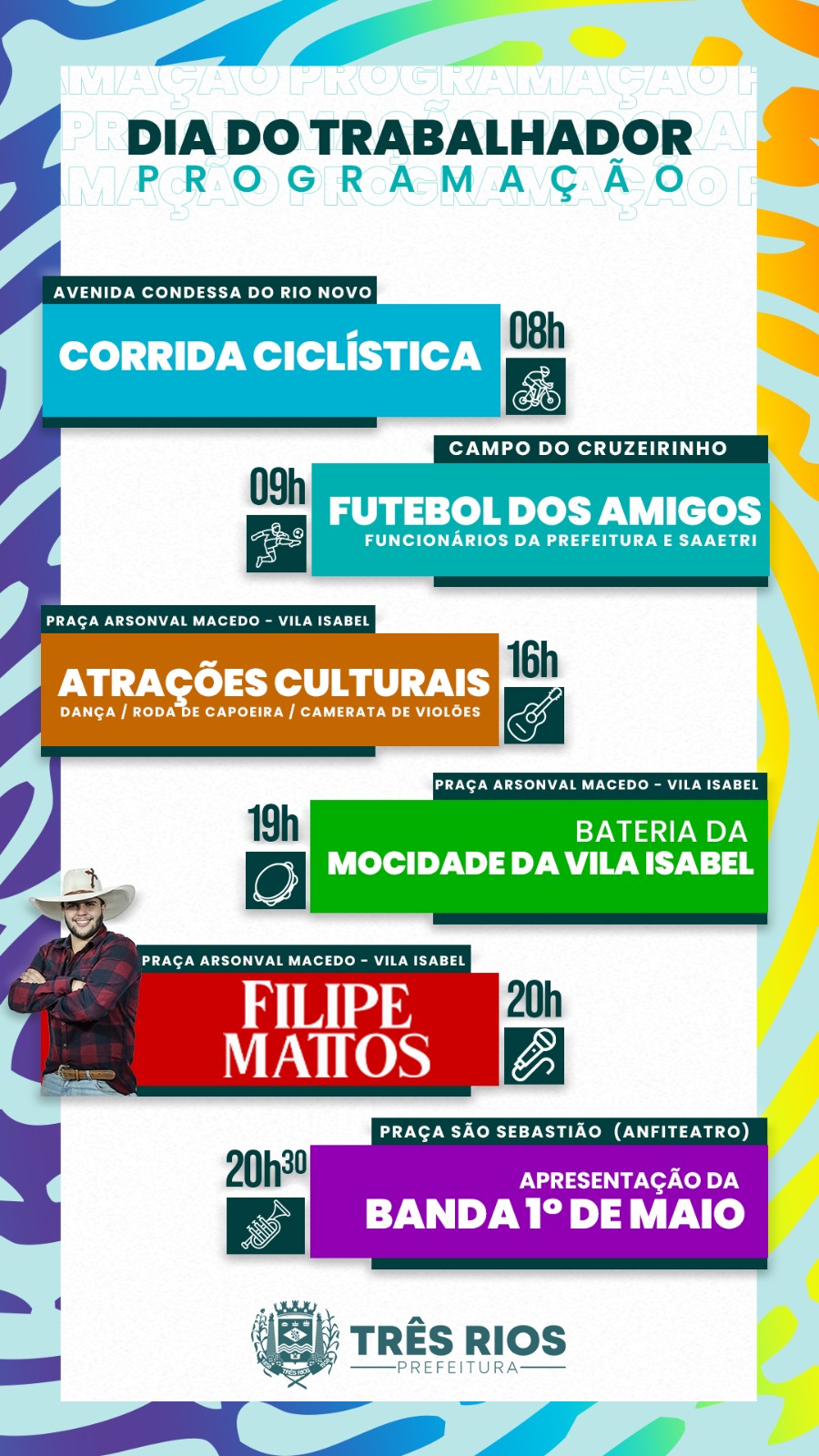 Prefeitura de Três Rios prepara atividades para Dia do Trabalhador