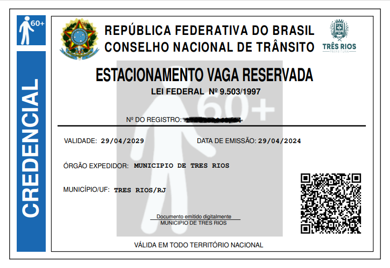 Três Rios: Através do celular, idosos podem retirar credencial para estacionar