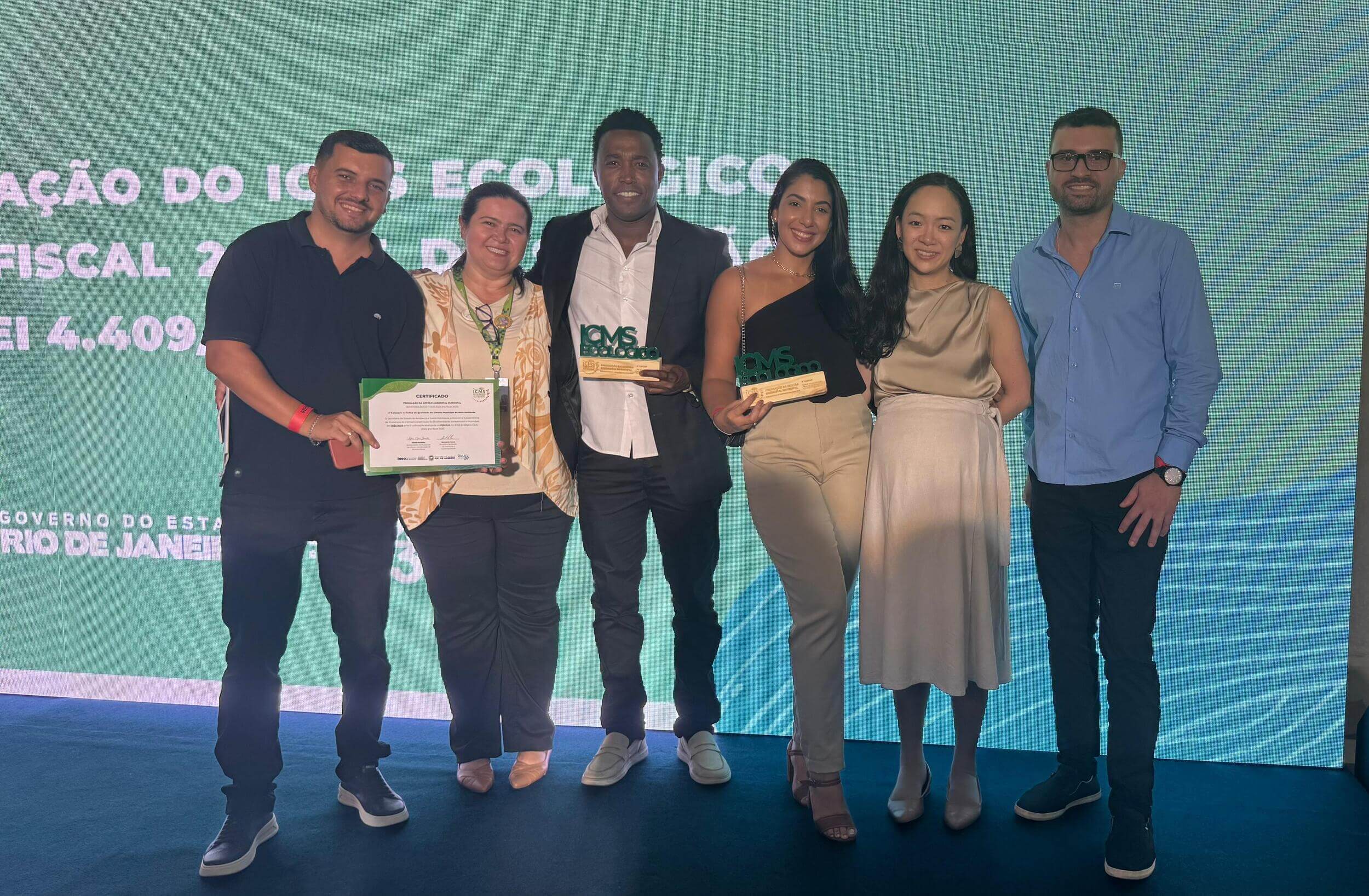 A equipe da Secretaria de Meio Ambiente e Sustentabilidade de Três Rios participou nesta manhã (16), do evento de premiação do ranking do ICMS Ecológico, no Palácio Guanabara.