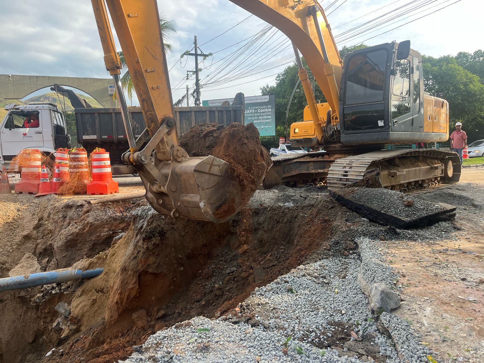 Obras da GAP 3 avançam no Centro com mudanças temporárias no trânsito