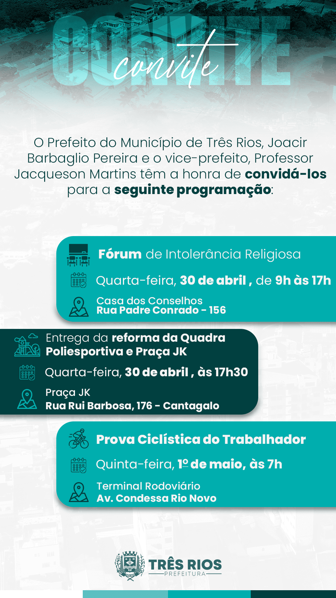 INAUGURAÇÕES E EVENTOS DA SEMANA