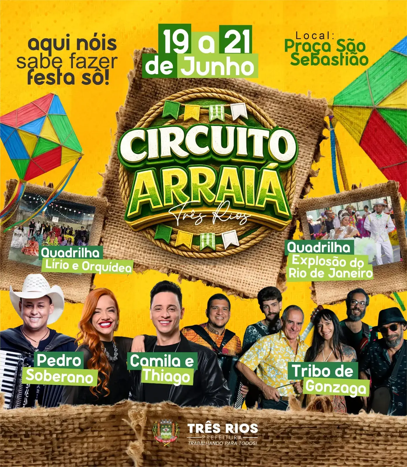 Prefeitura de Três Rios promove Circuito Arraiá neste fim de semana na Praça São Sebastião