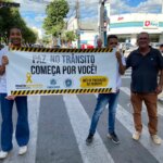 Agentes da Guarda Civil Mirim participam de ações do Maio Amarelo