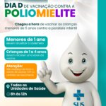 Três Rios realiza hoje o dia D da Campanha Nacional de vacinação contra a paralisia infantil