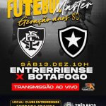 Três Rios sedia partida de Futebol Master entre atletas do Botafogo e do Entrerriense da década de 80